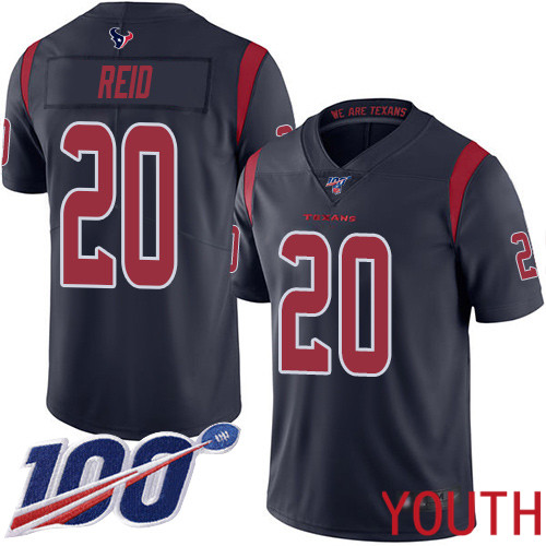 Houston Texans Limited Navy Blue Youth Justin Reid Jersey NFL Football #20 100th Season Rush Vapor Untouchable->youth nfl jersey->Youth Jersey
